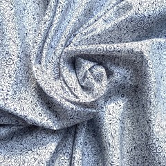 ткань либерти белый с черными цветами фото