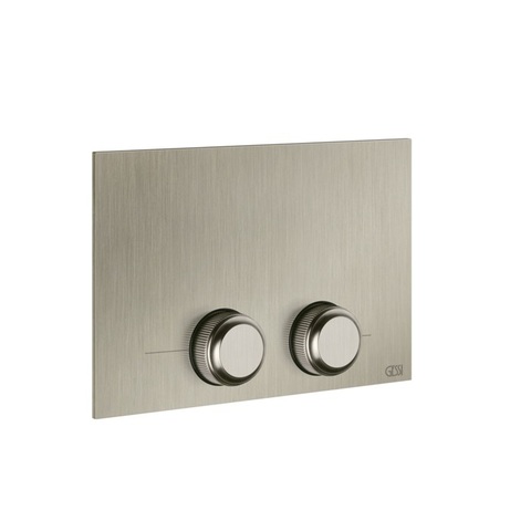 Gessi Venti20 54657#149 Клавиша смыва для унитаза двойная, для инсталляций TECE, цвет: Finox Brushed Nickel
