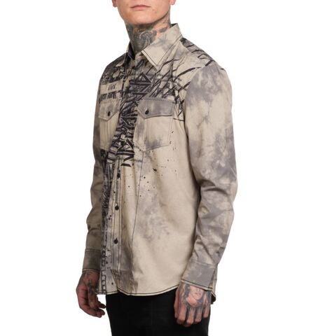 Affliction | Рубашка мужская EAGLE 110WV939 слева