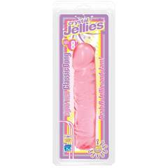 Розовый прозрачный гелевый фаллоимитатор Сristal Jellies - 20 см. - 