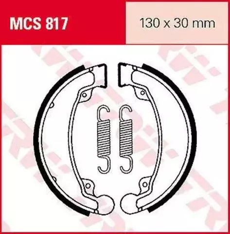 Колодки тормозные барабанные MCS817