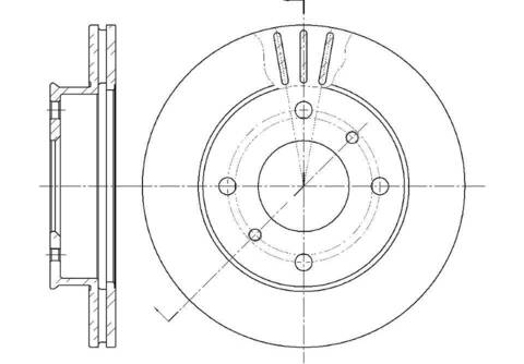 Диск тормозной вентилируемый G-brake  GR-02504