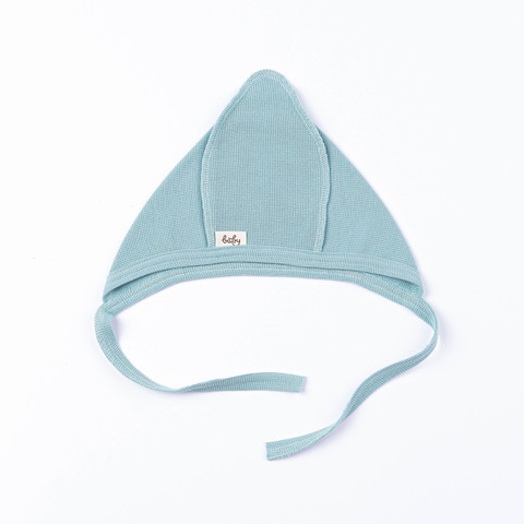 Ribbed baby hat 0-3 months - Sea Blue