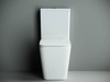 Напольная пристенная чаша унитаза CUBIC Rimless с сиденьем-крышкой с микролифтом  Ceramica Nova CN1803-B