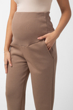 Утепленные спортивные брюки для беременных 15229 мокко