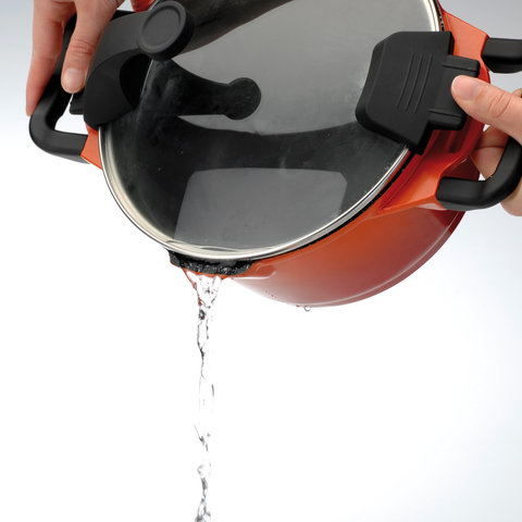 Кастрюля с крышкой 24см 4,6л Virgo Orange