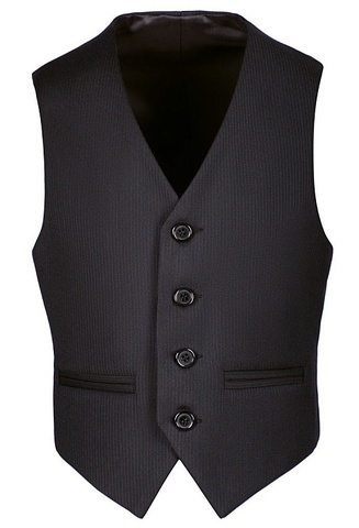 Черный жилет с вертикальной выработкой STENSER