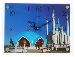 Часы 21 Bek настенные  7667-102 квадрат 29х29см, корпус желтый "Казань. Мечеть Кул-Шариф"  "Рубин"