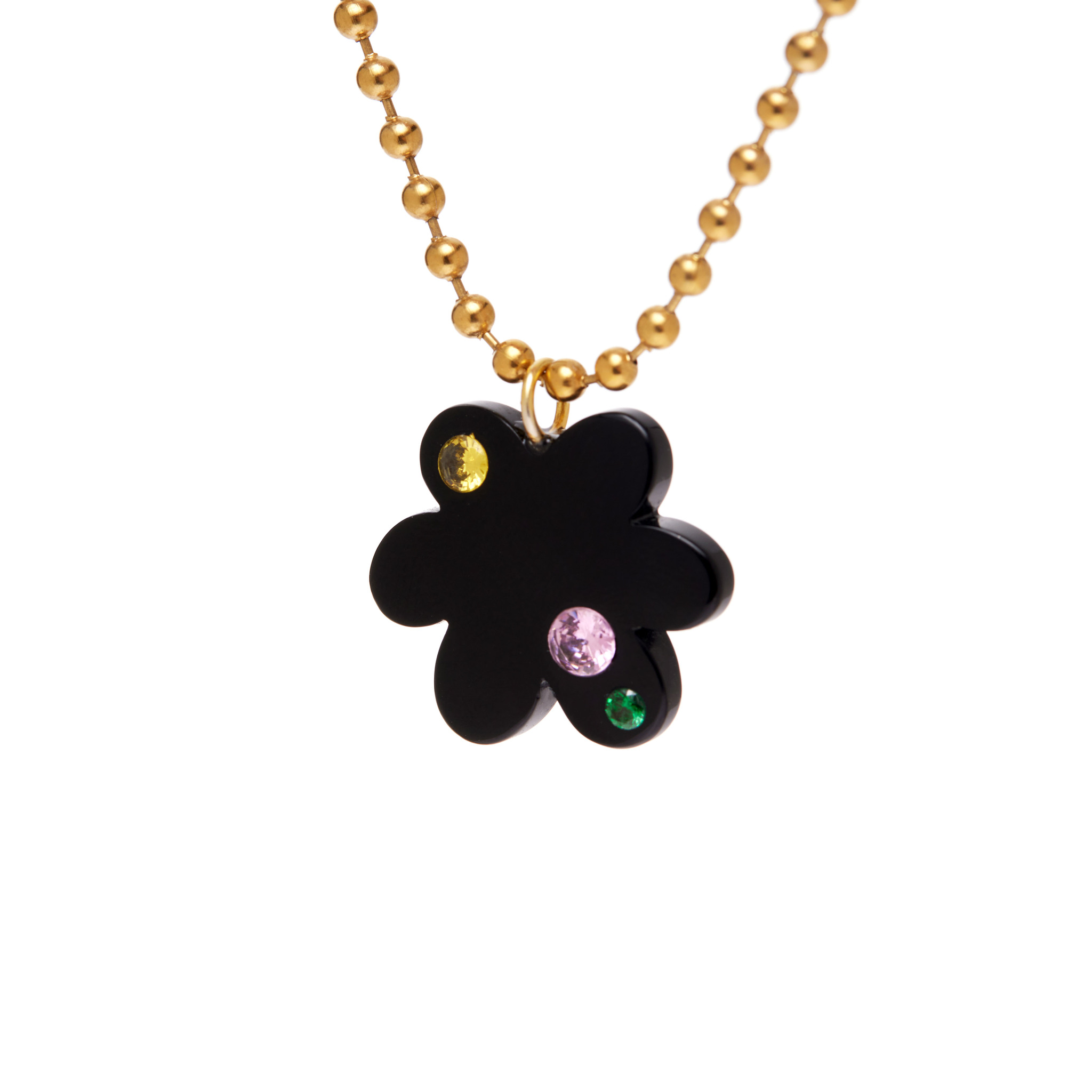 NOTTE Колье Superbloom Necklace – Black Agate