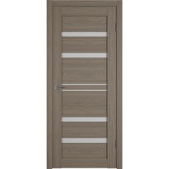 Купить Межкомнатная дверь экошпон Atum Pro 26 Brun Oak стекло White Cloud