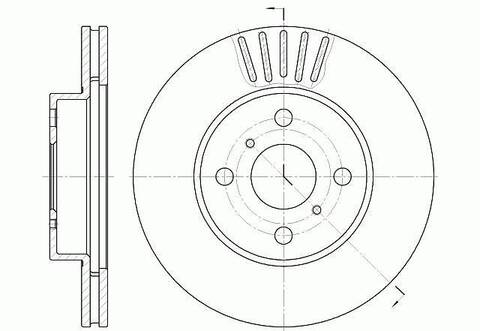 Диск тормозной вентилируемый G-brake  GR-02783