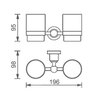 Aquanet 3884D 3884D Стакан двойной стекло с держателем Aquanet, латунь (189266)