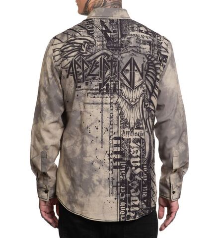 Affliction | Рубашка мужская EAGLE 110WV939 сзади