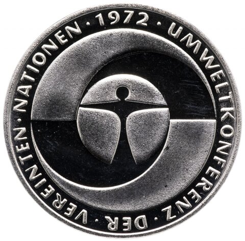 5 марок. 10 лет конференции ООН по окружающей среде (F). Медноникель. 1982 г. Proof