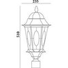 Светильник садово-парковый, 60W 230V E27 черное золото, PL152 (Feron)