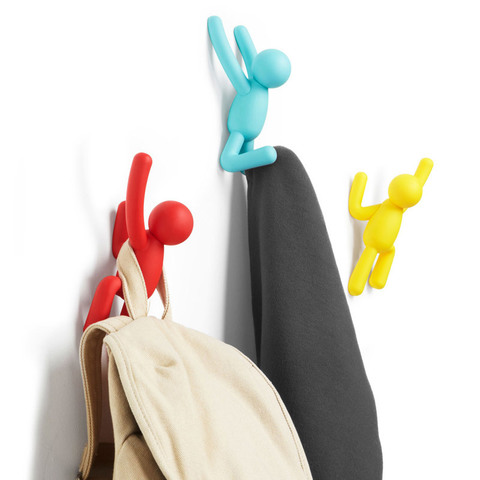 Вешалки-крючки Buddy 3 шт. разноцветные яркие Umbra