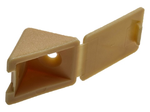 ЗУБР цвет сосна, 4.0 x 15 мм, мебельный уголок с шурупом, 4 шт (4-308256-4)