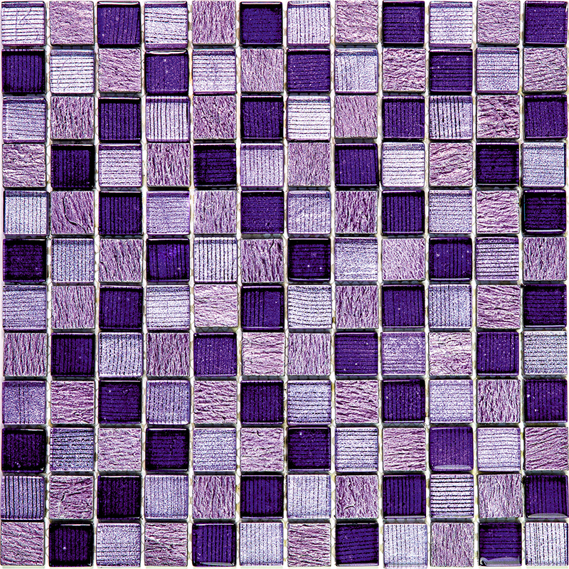 MOK-231 Стеклянная мозаичная плитка Natural Strange фиолетовый темный квадрат