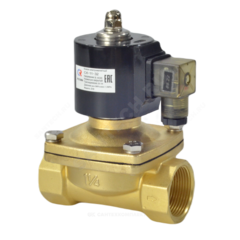 Клапан электромагнитный латунь НЗ СК-11 Ду 15 Ру7 G1/2" ВР с катушкой 220В AC 90С Росма 00000011325