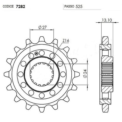 Звезда ведущая Ognibene 7282-Z17 (JTF444.17)