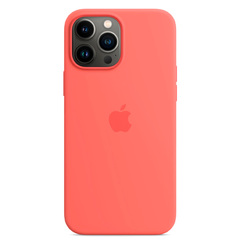 Силиконовый чехол с поддержкой MagSafe Apple Silicone Case для iPhone 13 Pro, Pink Pomelo (Розовый помело)