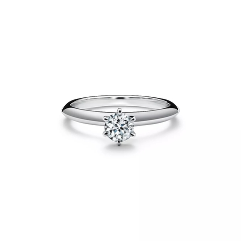 Кольцо из платины с бриллиантом 0.39 ct, Tiffany 💎setting ring