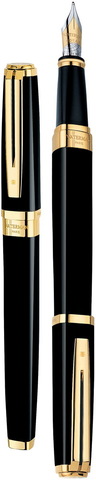 Перьевая ручка Waterman Exception, цвет: Ideal Black/GT