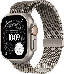 Apple Watch Ultra 3 (2025) 49mm Natural Titanium Case with Natural Titanium Milanese Loop Small