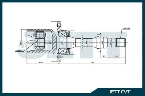ШРУС внутренний JETT V40-9057