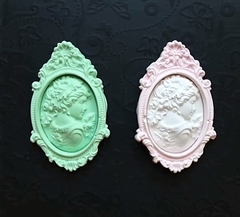 Силиконовый молд Камея Девушка № 32