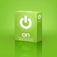 Презервативы ON Fruit & Color, цветные и ароматизированные, 3 шт