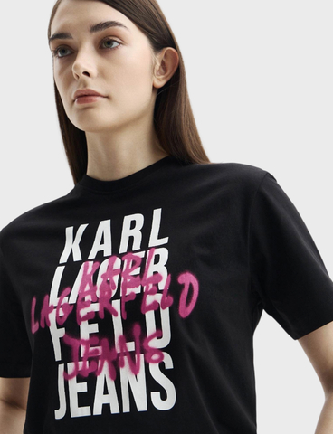 Футболка KARL LAGERFELD JEANS Reg Graffiti Logo