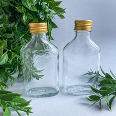 Баночки стеклянные с винтовой крышкой, 150 мл, 6,5*3*12,5 см, набор 2 шт.