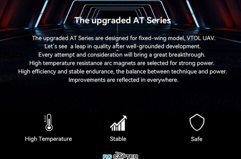 T-Motor AT2312 KV1400 длиный вал