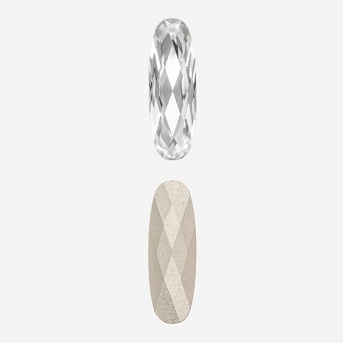 Кристалл Длинный Овал (Long Classical Oval), оттенок "Кристалл"/"Crystal", 21*7мм