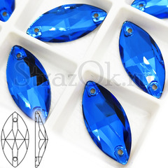 Купите стразы пришивные стеклянные Navette Capri Blue -  Капри Блю, небесно-синий, в интернет-магазине Strazok.ru