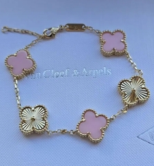 Браслет TRENDY 5 мотивов клевер в стиле VCA