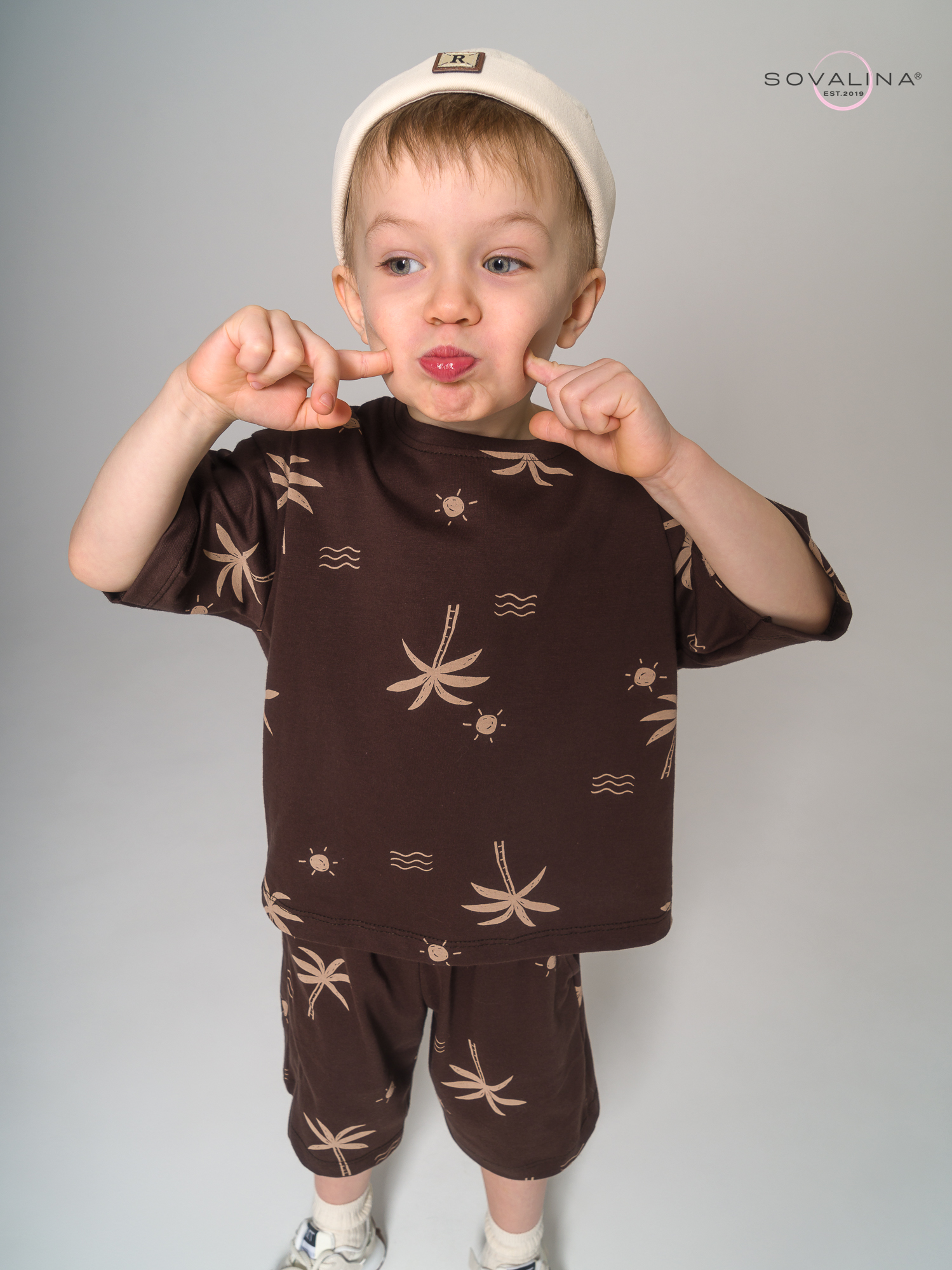 Костюм Light men пальмы коричневые MAX