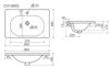 Ceramica Nova Sabo CN13002MB Раковина накладная с отверстием под смеситель, 80x46