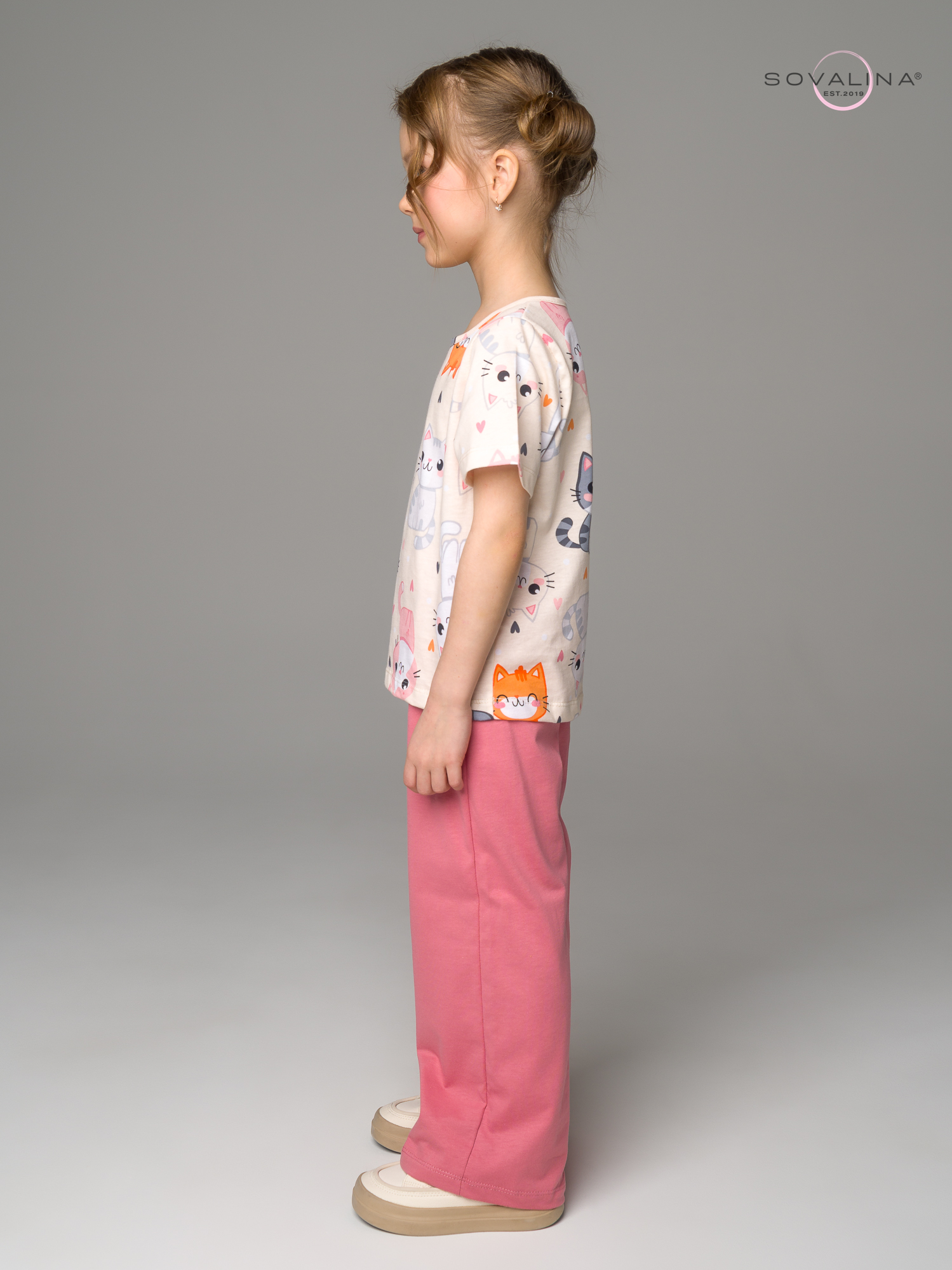 Костюм Лето солнечные котики-пудра