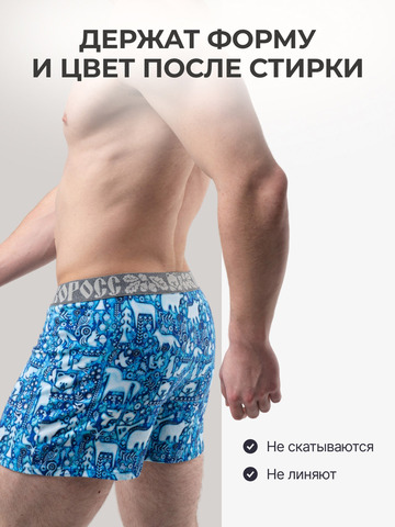 Комплект из 3-х семейных трусов - «Приморский лес»