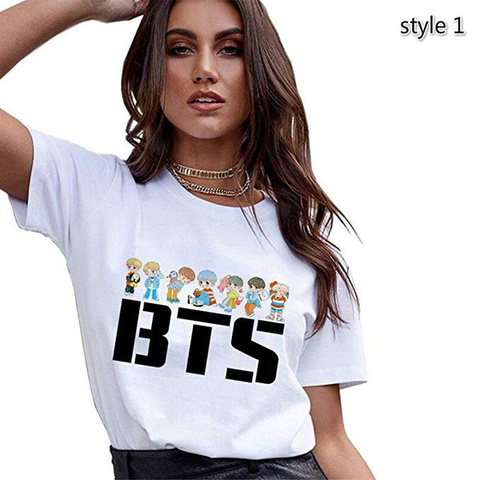 Köynək \ tshirt BTS Cute Koop White - BTS köynək 1