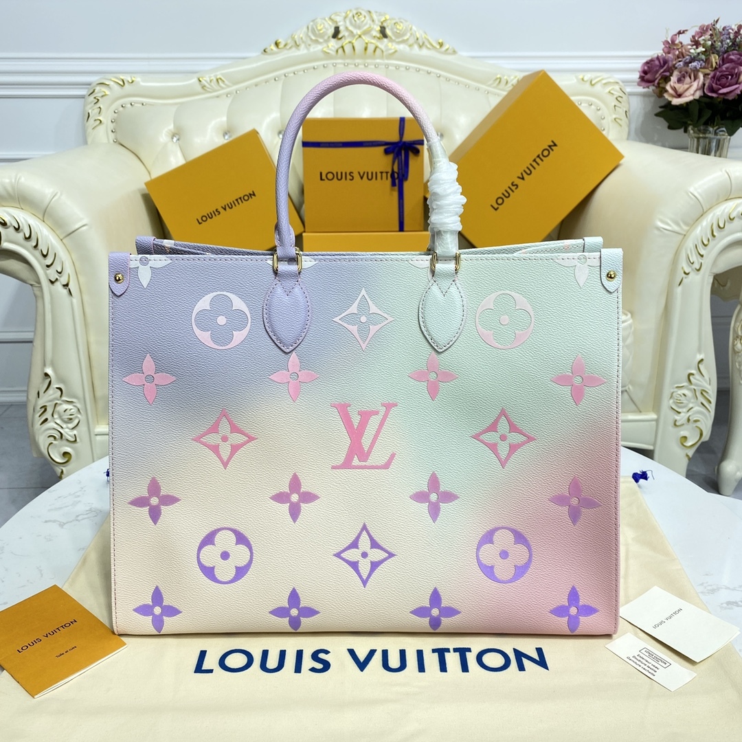 LOUIS VUITTON Monogram Escale Onthego GM Blue 1221600