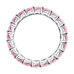 94013636 - Кольцо-дорожка с розовыми, багетными фианитами