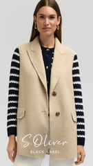 Удлиненный жилет лаконичного прямого кроя из мягкой смесовой шерсти. Black Label