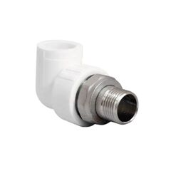 Угольник для радиатора ПП 20-1/2'' PN 25, с американкой, белый, РосТурПласт 14625