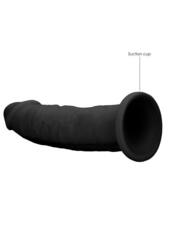 Черный фаллоимитатор Silicone Dildo Without Balls - 22,8 см. - 