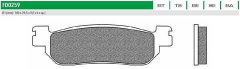 FD0259TS Тормозные колодки дисковые мото ROAD TOURING SINTERED  (FDB2083)  NEWFREN