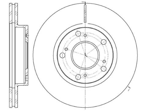 Диск тормозной вентилируемый G-brake  GR-02992