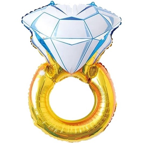 Воздушный шар фигура Кольцо с бриллиантом, 102 см